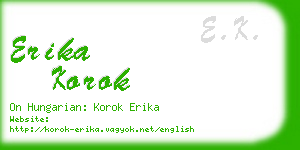 erika korok business card